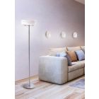 Mantra M3628 Mediterraneo Floor Lamp 2 Light E27, Polished Chrome/Frosted White Glass