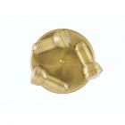 Regency Satin Brass Flush Dome Plate R63 3 Light Spot