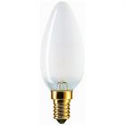 Philips 40W 230V SES E14 Opal Candle Light Bulb, Dimmable