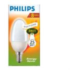 Philips Energy Saver 5W = 25W SES E14 Softone Warm White Candle