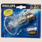 Philips Krypton Halogena 60W 240V B22 BC Clear Halogen Bulb 15% Brighter