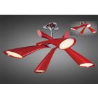 Mantra M0911 Pop Ceiling Semi Flush Convertible 4 Light E27, Gloss Red/White Acrylic/Polished Chrome