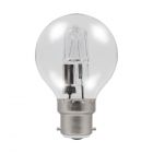 Crompton 240V 18W = 24W BC-B22d Energy Saver Halogen Golf Ball Clear - Dimmable - 205lm