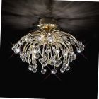 Diyas IL30840 Xeena French Gold/Crystal 10 Light Ceiling Light