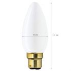 60W 240V BC/B22 Plain Opal 45mm Large Candle Light Bulb, Dimmable
