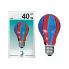 EGLO 85936 40W 240V ES E27 GLS Blue Red Vertical Coloured Painted Light Bulb