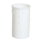 White 37 x 70 mm Candle Drip Plastic Cover