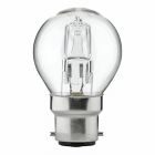 Luminizer 28W = 34W BC/B22 Eco Halogen Golf Ball Clear Halogen Lamp, Warm White Dimmable