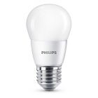 Philips 7W = 60W LED ES/E27 Opal Round Golf Ball Lamp, Warm White 2700K (non-dimmable)