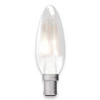 BELL 05313 4W SBC/B15 Pro LED Dimmable Filament Satin Candle Lamp, Warm White