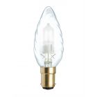 Lyvia 42W (56W) 630lm SBC Halogen Twisted Clear Candle Bulb, Warm White 2700K Dimmable