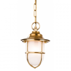 Firstlight Nautic 1 Light Brass Outdoor Lantern Pendant Light, IP54 rated, E27