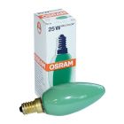 Osram Green Candle 25w SES E14 Incandescent Light Bulb, Dimmable