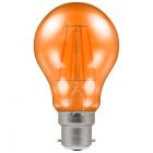 Crompton LED Filament Harlequin GLS 4.5W BC B22 Orange Coloured Bulb
