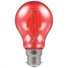 Crompton LED Filament Harlequin GLS 4.5W BC B22 Red Coloured Bulb