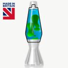 Mathmos Astro Larger Lava Lamp Bottle Blue with Green Lava
