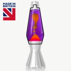 Mathmos Astro Larger Lava Lamp Bottle Violet with Orange Lava
