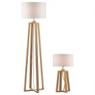 Dar Lighting PYR4943 Pyramid Table Lamp And Floor Lamp Twin with Shade