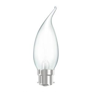 General Electric 25w 240v BC B22 Frosted Flame Bent Tip Candle Light Bulb