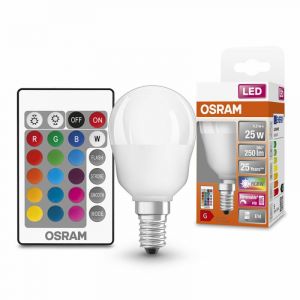 Osram LED Golf Ball 4.2W E14 Opal RGBW Remote Controlled Dimmable Light Bulb