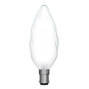 Crompton 60W 240V SBC B15 Twisted Frosted 46mm Candle Large Bulb