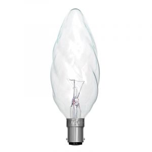 BELL 01140 - 60W 240V SBC B15 Twisted Clear 46mm Candle Large Bulb
