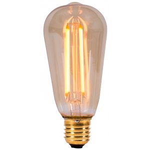 BELL 01469 4W LED Vintage Squirrel Cage ST64 - ES E27, Amber, Extra Warm White