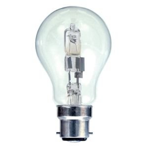 Luxram 220-240V 42W = 55W BC B22 Energy Saver Halogen GLS Clear, Dimmable