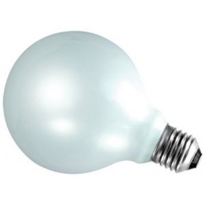 GE 100W 240V E27 Opal Decor 95mm Globe Light Bulb, Dimmable 2700K