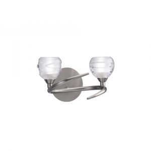 Mantra M1815/S Loop 2 Light Wall Light, Switched, Satin Nickel, G9 ECO
