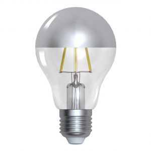 Girard Sudron LED Filament Bulb GLS 6W (57W) ES E27 Crown Silver Mirror, Dimmable 2700K